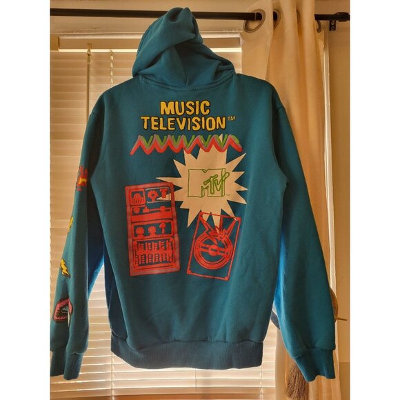 vintage style retro Y2K MTV hoodie size medium - Picture 3 of 3
